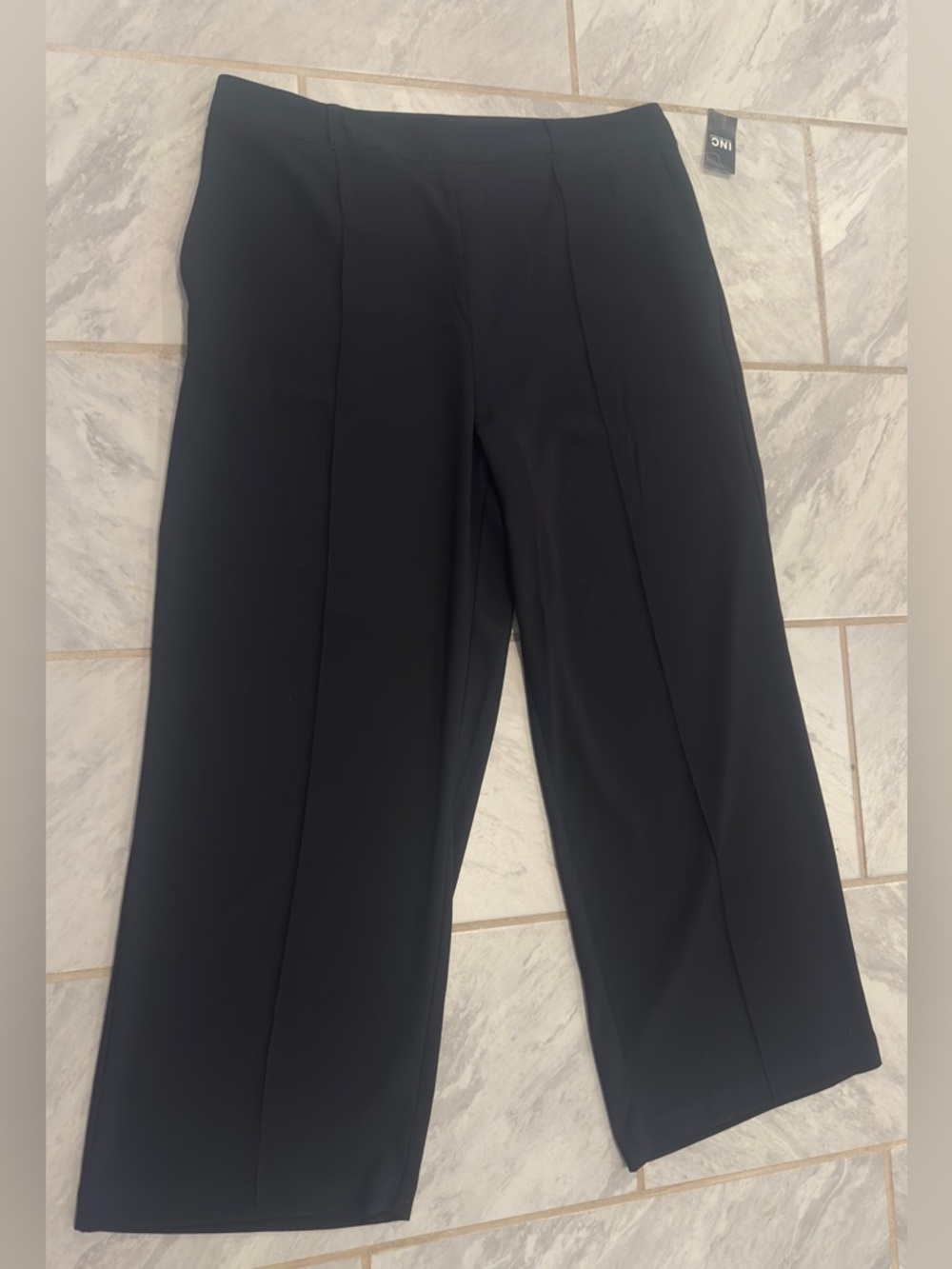 NWT INC International Concepts Womens Black Wide Legs Pants Size XXLarge